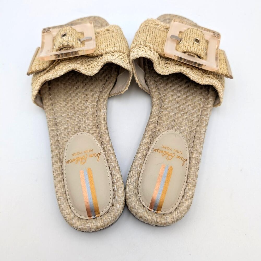 Sam Edelman Bambi Slip-On Slide Sandals Open Toe Women's Linen US6M EU36 - Picture 8 of 14